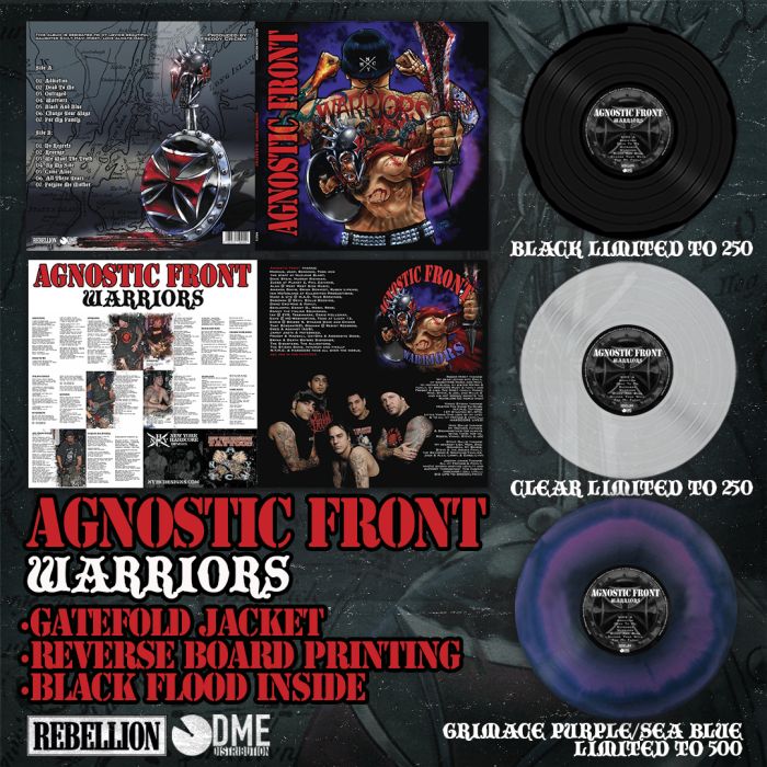 Agnostic Front - Warriors LP (lim 1000, 3 clrs, gatefold) PRE