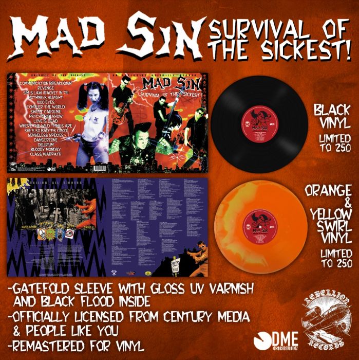 MAD SIN ピクチャーレコード Mad Sin - Survival Of The Sickest