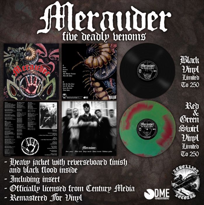 Merauder - Five Deadly Venoms LP (2025RP, 2clrs) PRE-ORDER 27/06