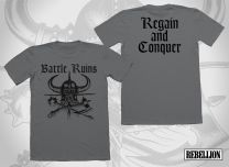 Battle Ruins - Regain and Conquer T-SHIRT (zinc, official band merch) PRE-ORDER 27 MAY