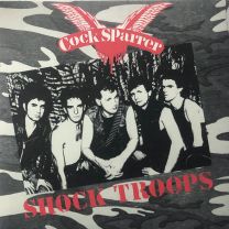 Cock Sparrer ‎– Shock Troops LP (Green Red Spokes With Black Splatter Vinyl)