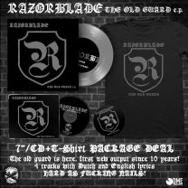 Razorblade - The Old Guard 7" or CD + SHIRT PACKAGE DEAL, PRE-ORDER 14/11