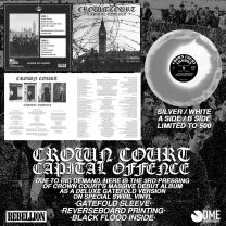 Crown Court - Capital Offence LP Gatefold (2024RP lim 500, silver/white swirl PRE-ORDER 17/05