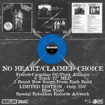 Claimed Choice / No Heart - Split 12" MLP (lim 250, blue vinyl, euro jacket) PRE-ORDER 03 NOV